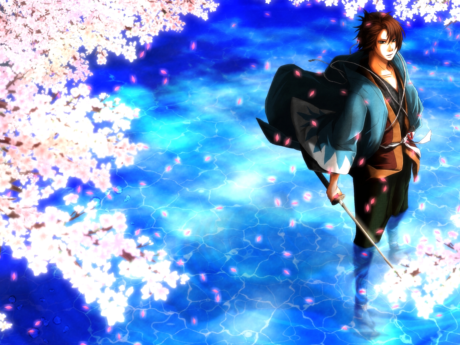 Anime Boy Katana Hd - 1600x1200 Wallpaper - teahub.io