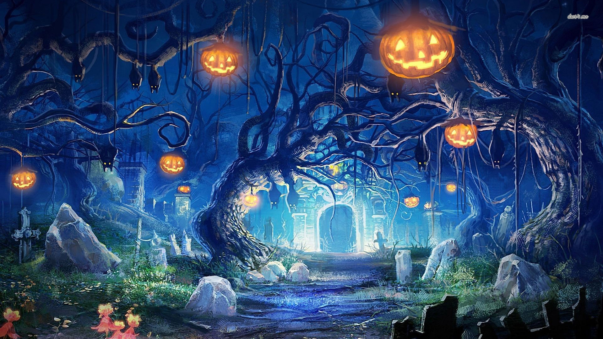 Halloween Night In Cemetery - 1920x1080 Wallpaper - teahubio