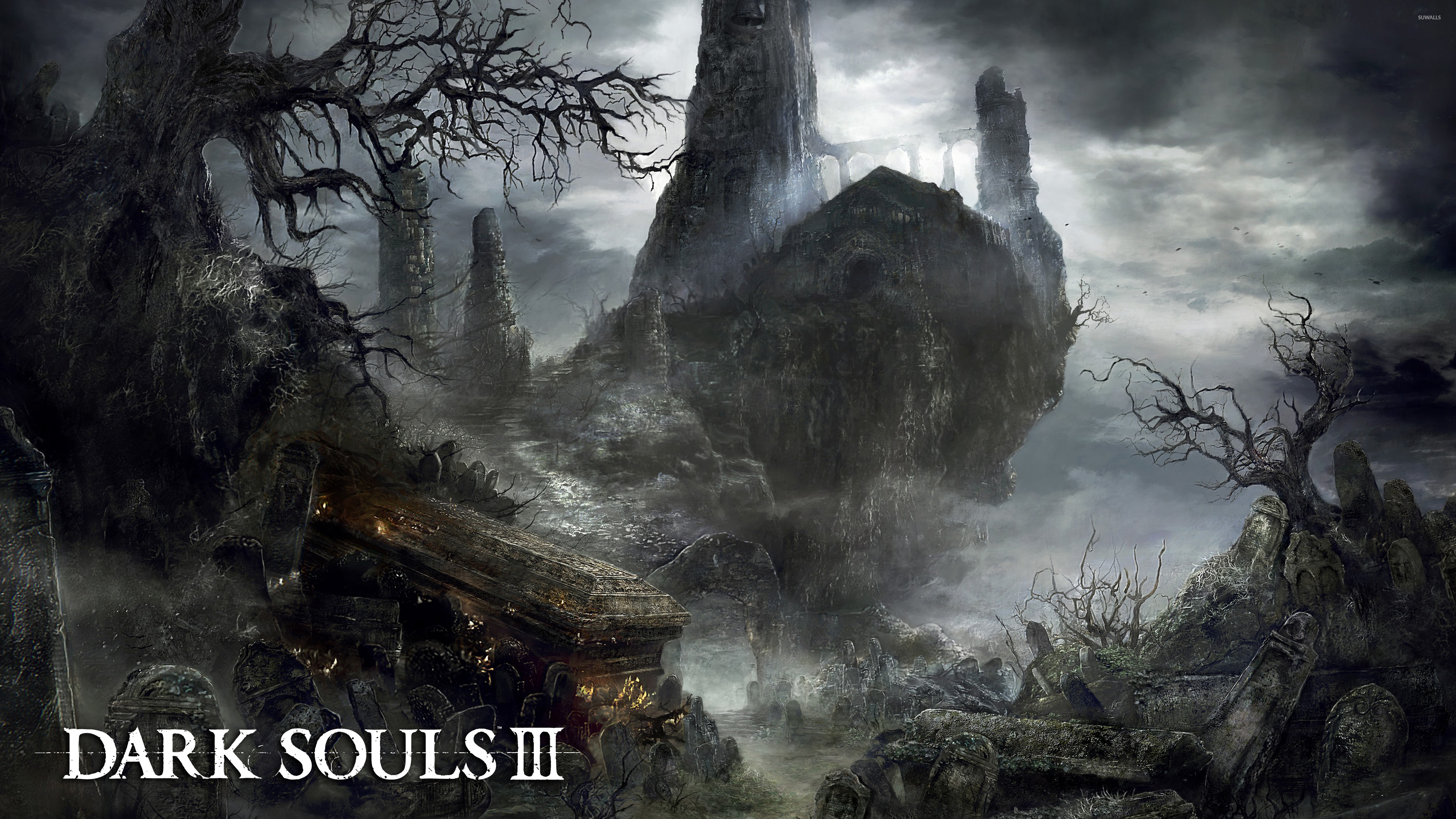 Dark Souls 3 Firelink Shrine Art - HD Wallpaper 