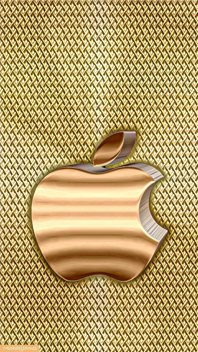 Golden Apple Iphone - HD Wallpaper 