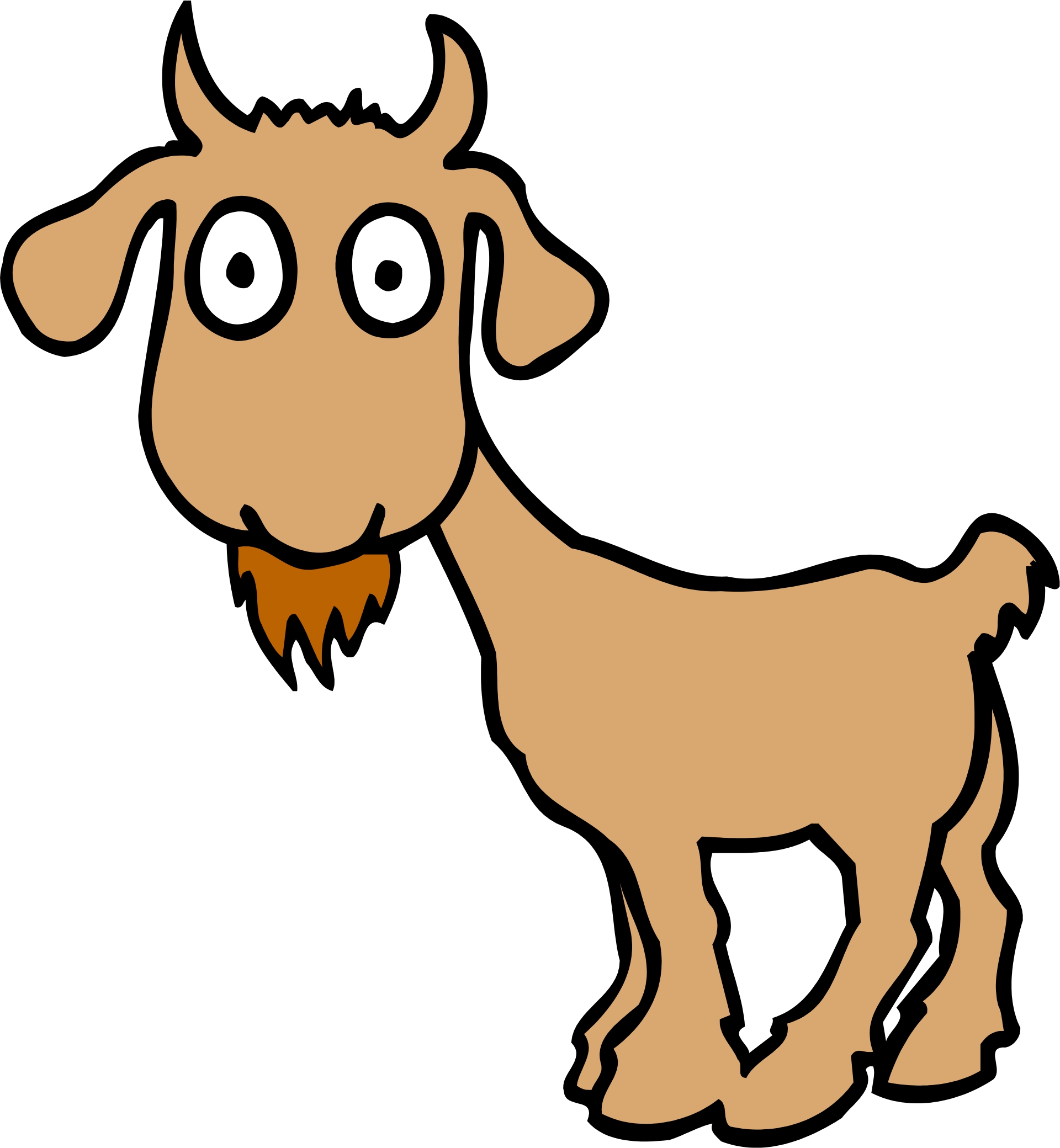Cartoon Goat Wallpaper - Goat Clip Art Gif - HD Wallpaper 
