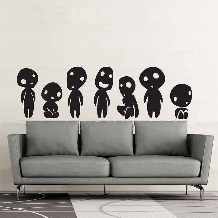 Kodama Princess Mononoke Vinyl Wall Art Decal - Princess Mononoke Wall Decal - HD Wallpaper 