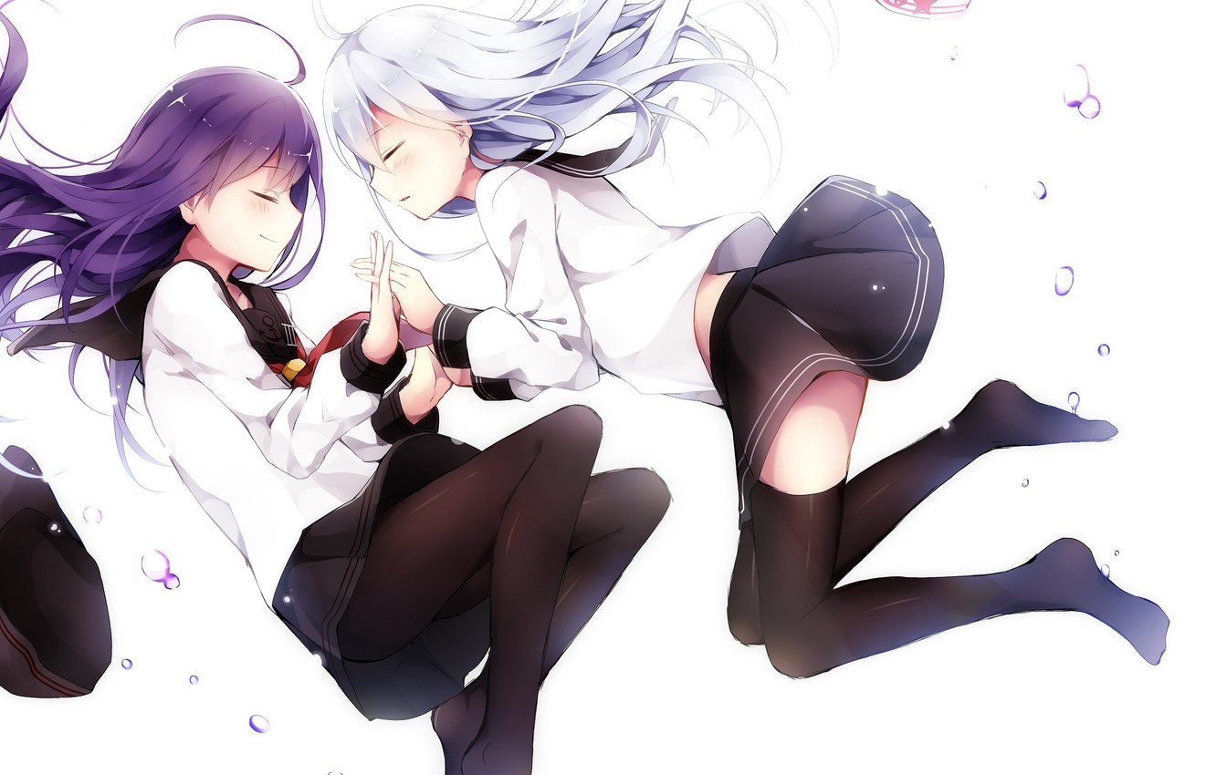 Photo Wallpaper Girls, Anime, Art, Form, Schoolgirls, - Girl Art Kantai Collection - HD Wallpaper 