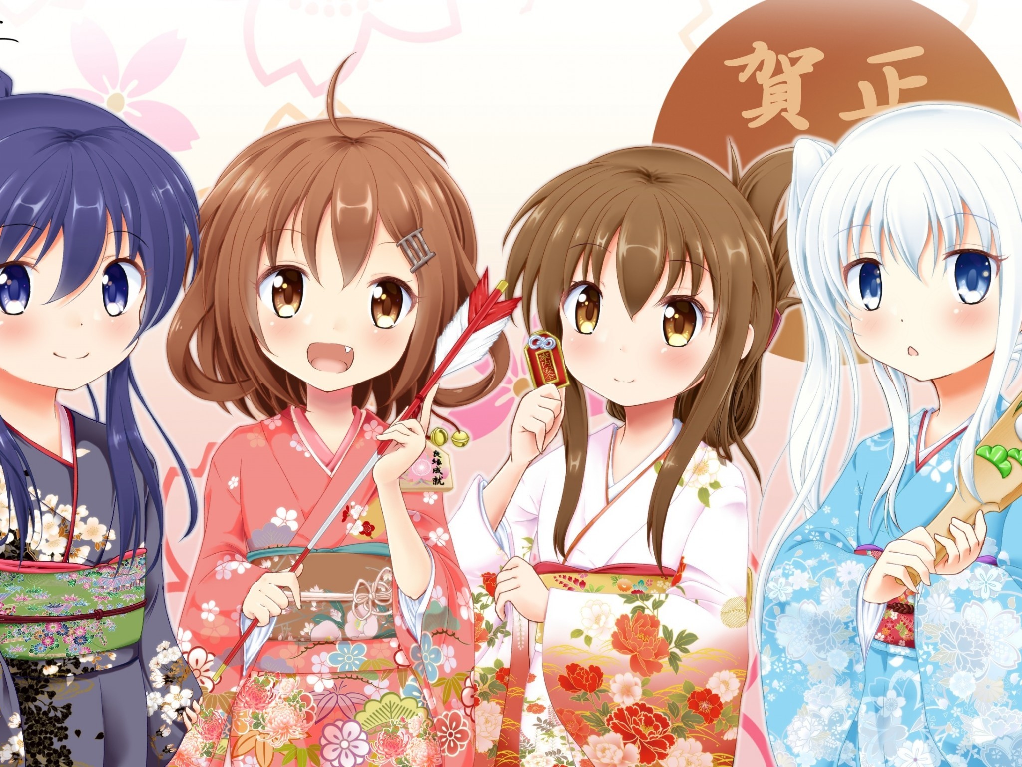 Inazuma, Hibiki, Akatsuki, Kimono, Kantai Collection, - HD Wallpaper 