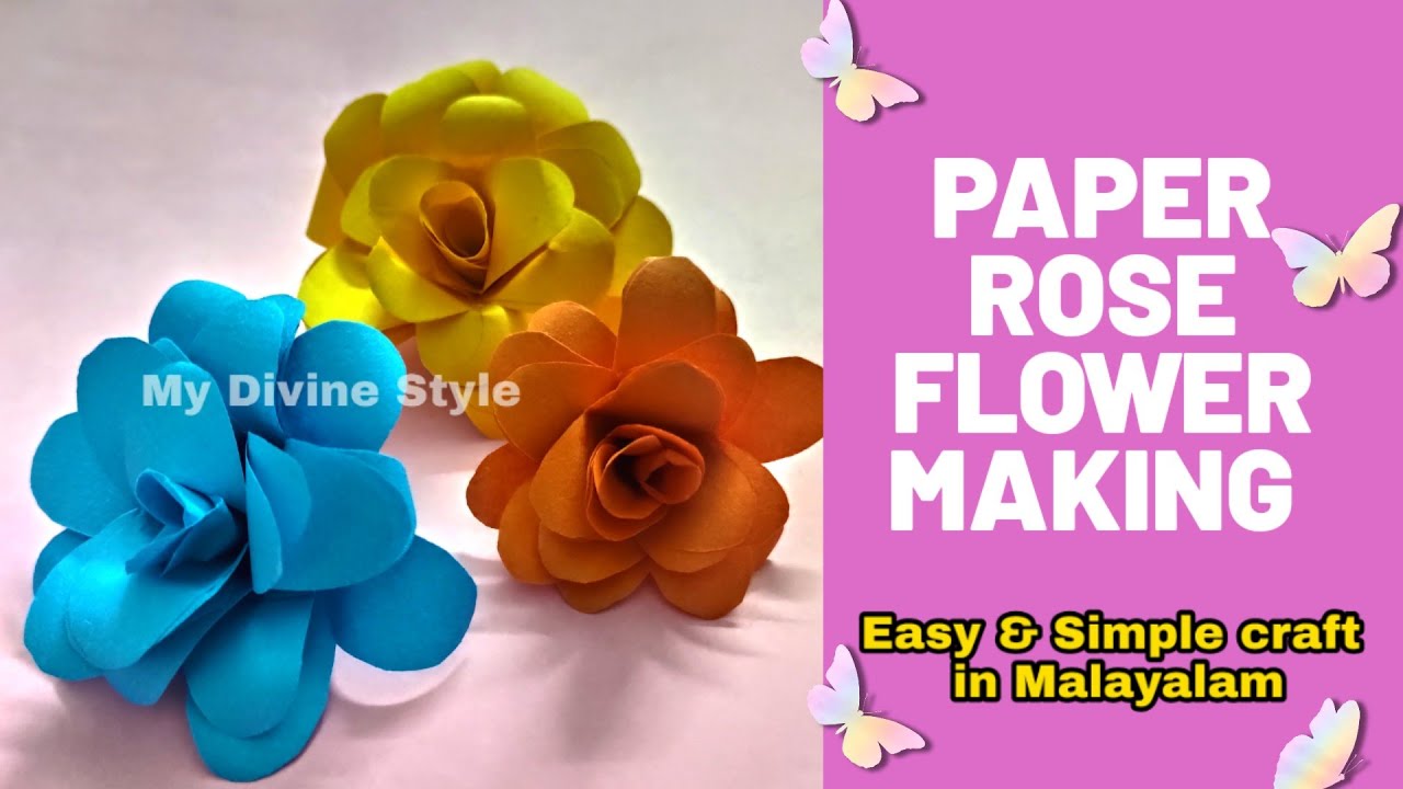 Paper Flower Making Malayalam - Artificial Flower - HD Wallpaper 