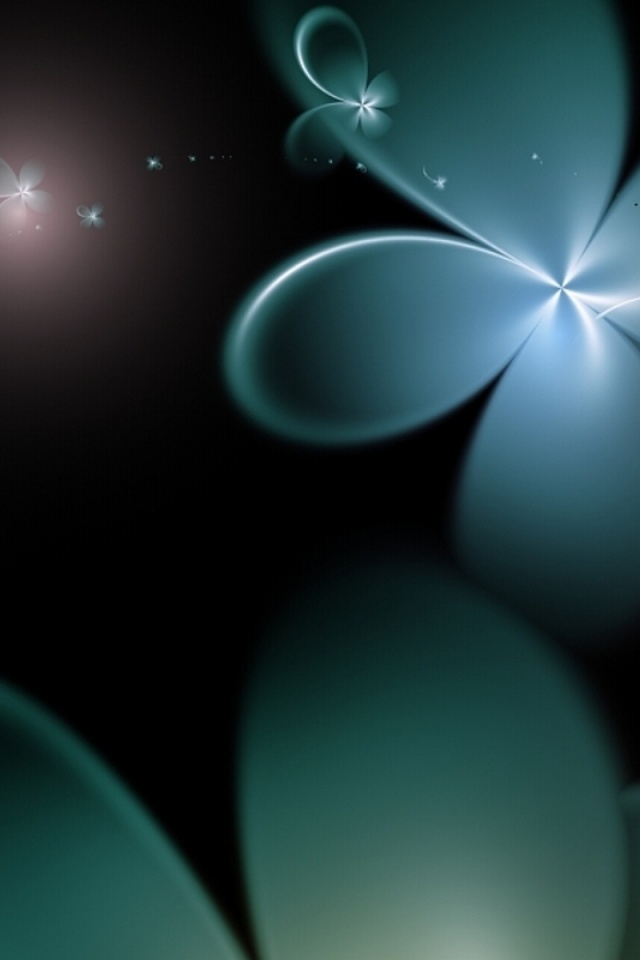 Theme Blue Flowers Iphone - HD Wallpaper 