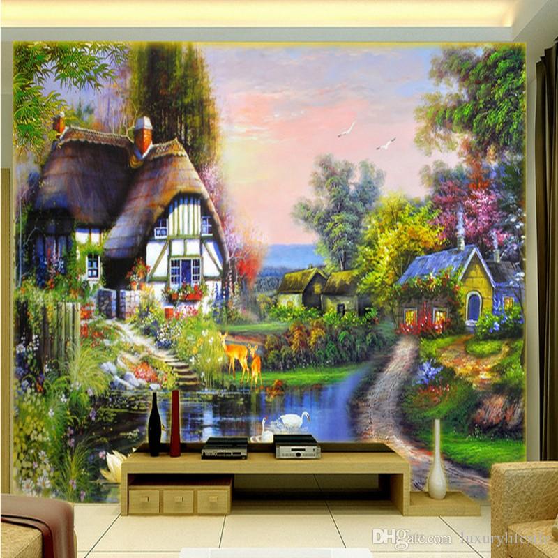 Paintings Of 3d Landscape - HD Wallpaper 