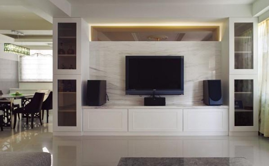Wall Design Ideas Living Room Tv - HD Wallpaper 