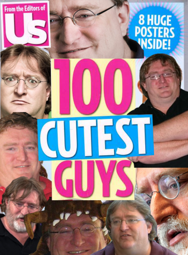 From The Editors Of 8 Huge Posters Nside Cutest Guy - Cutest Gabe Newell - HD Wallpaper 