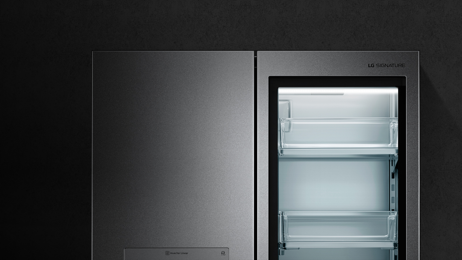 Luxury Closeup Image Of Instaview Door In Door Refrigerator - Lg Signature  4 Door Refrigerator - 1600x900 Wallpaper 