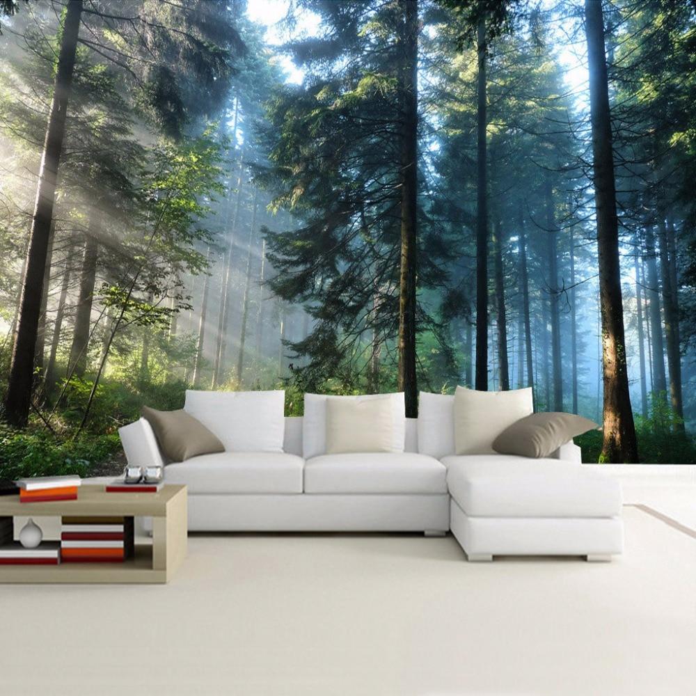 Forest Painting On Wall - HD Wallpaper 