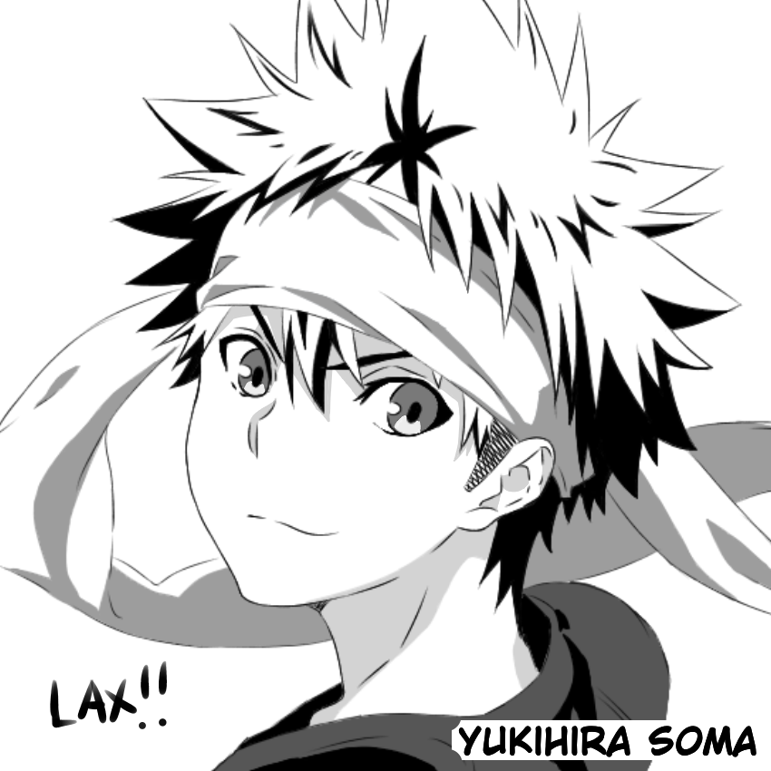 Soma Yukihira Black And White - HD Wallpaper 