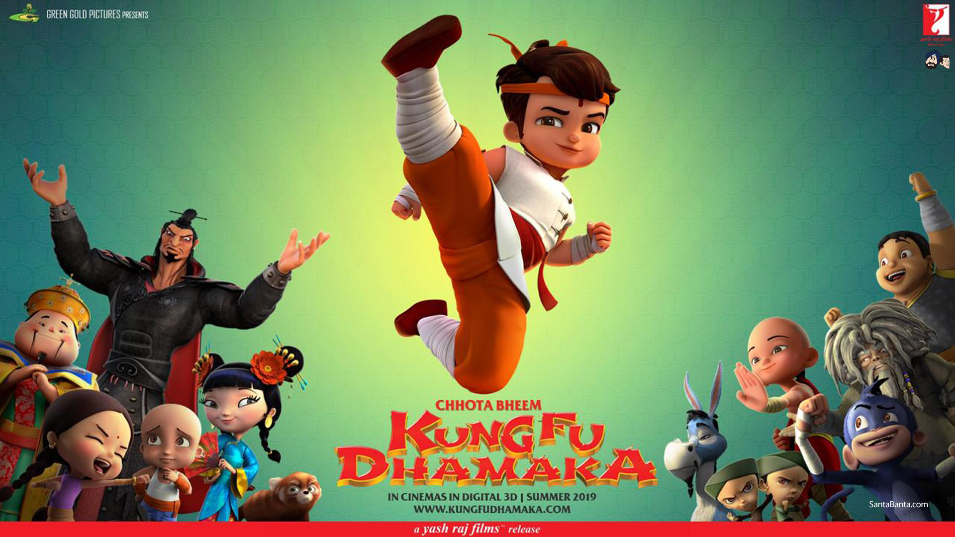 Indian 3d Animated Film, Chhota Bheem Kung Fu Dhamaka - Chhota Bheem Kung  Fu Dhamaka 2019 - 1920x1080 Wallpaper 