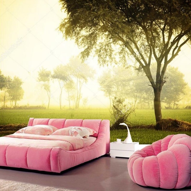 Custom Wallpaper Forest In The Early Morning,restaurant - Natural Indian Background - HD Wallpaper 