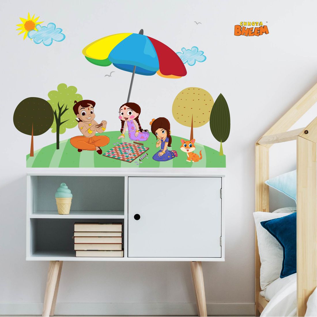 Chhota Bheem Playing Scrabble - Bolygós Gyerekszőnyeg - HD Wallpaper 