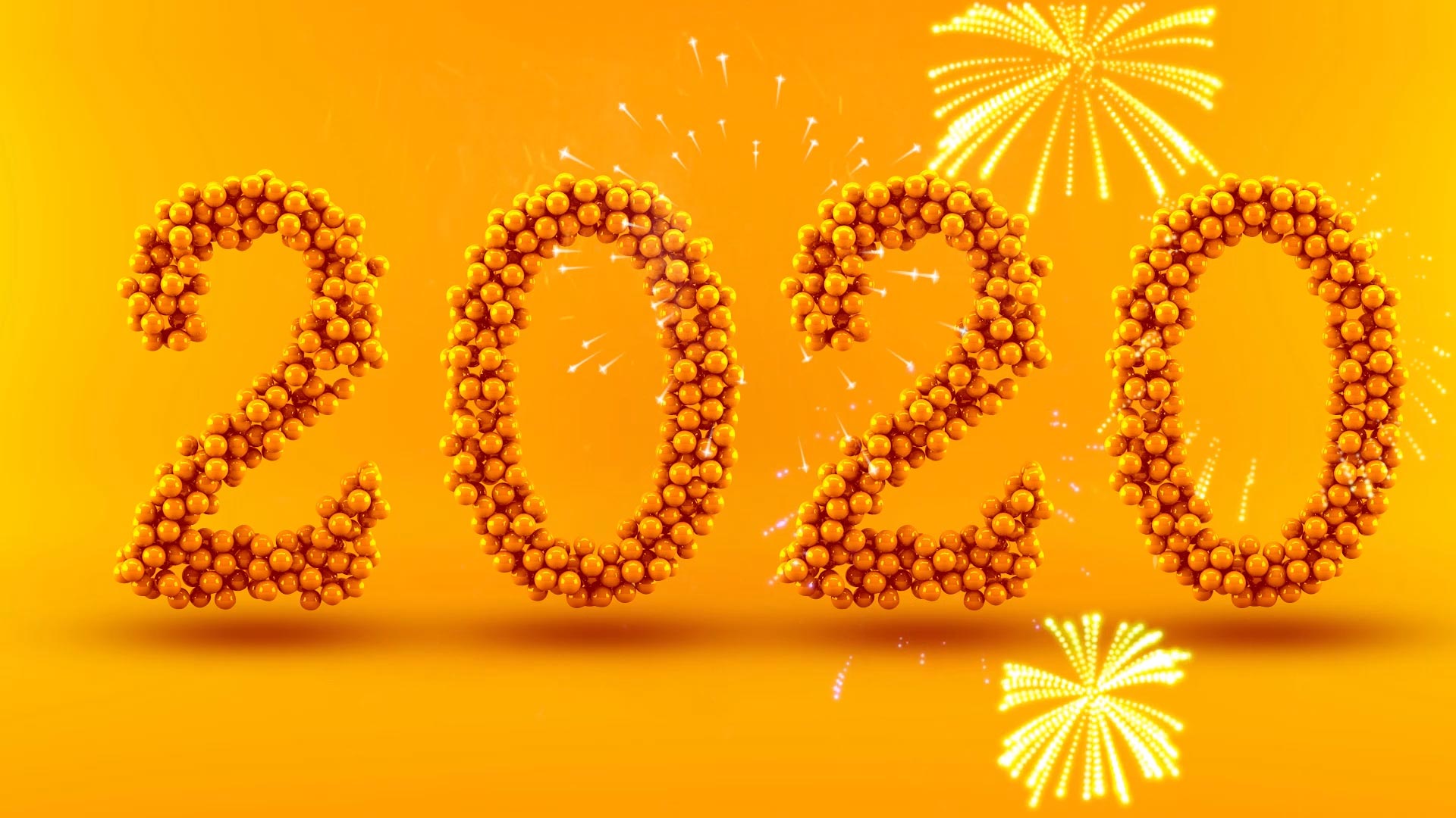 Yellow New Year 2020 Hd Desktop Wallpaper - Happy New Year 2020 2020 Green Screen - HD Wallpaper 