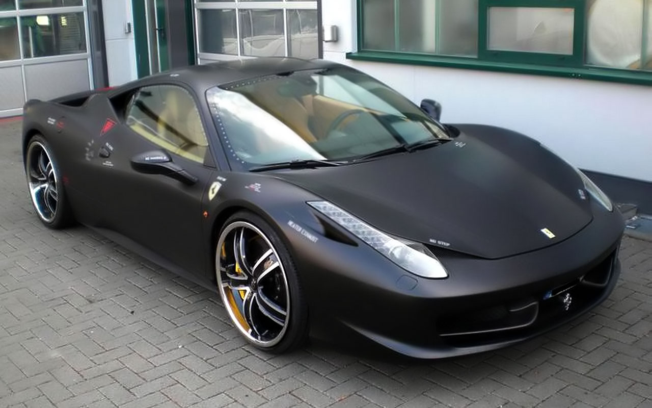 Ferrari Italia 458 Black - HD Wallpaper 