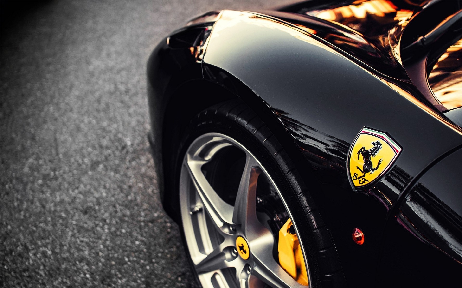 Ferrari 458 Italia Wallpaper Hd Black - Black Ferrari Wallpaper Hd 1080p - HD Wallpaper 