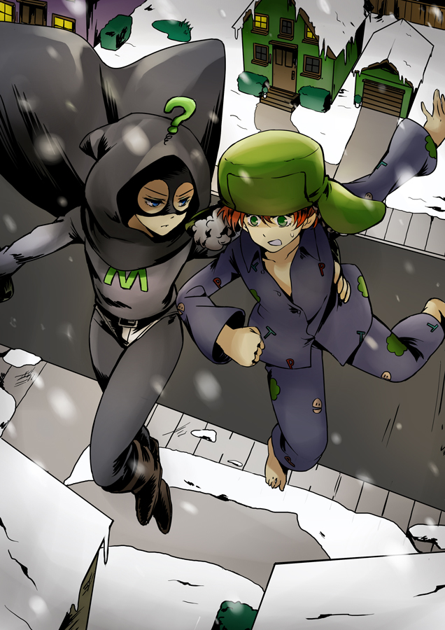 Anime, Saru , South Park, Mysterion, Kyle Broflovski, - Cartoon - HD Wallpaper 