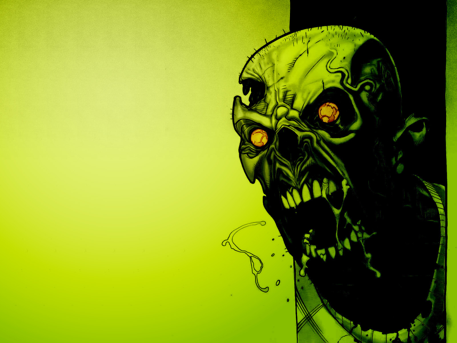 Zombie Skull - HD Wallpaper 