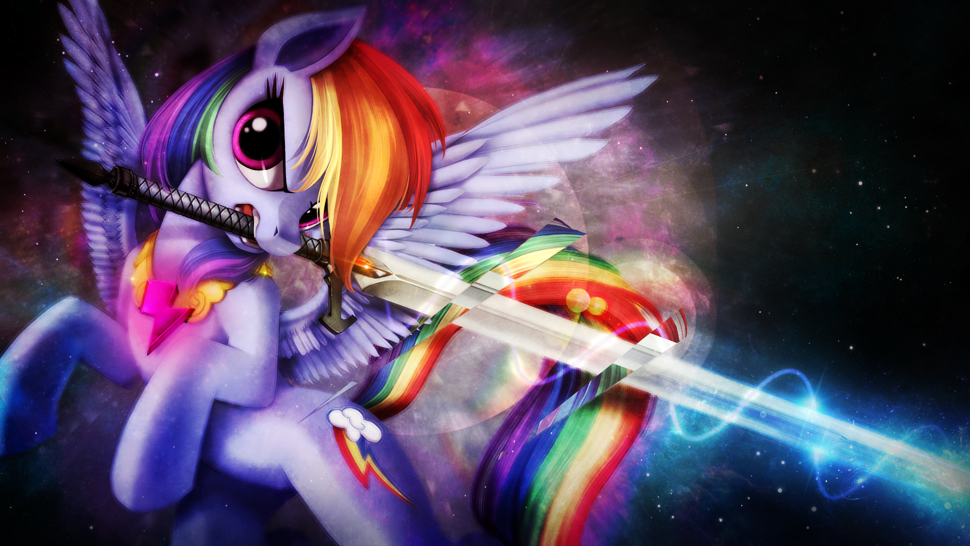 View Media - Rainbow Dash Sword - HD Wallpaper 