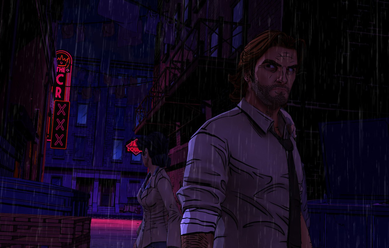 Photo Wallpaper Rain, Telltale Games, The Wolf Among - Wolf Among Us Rain - HD Wallpaper 