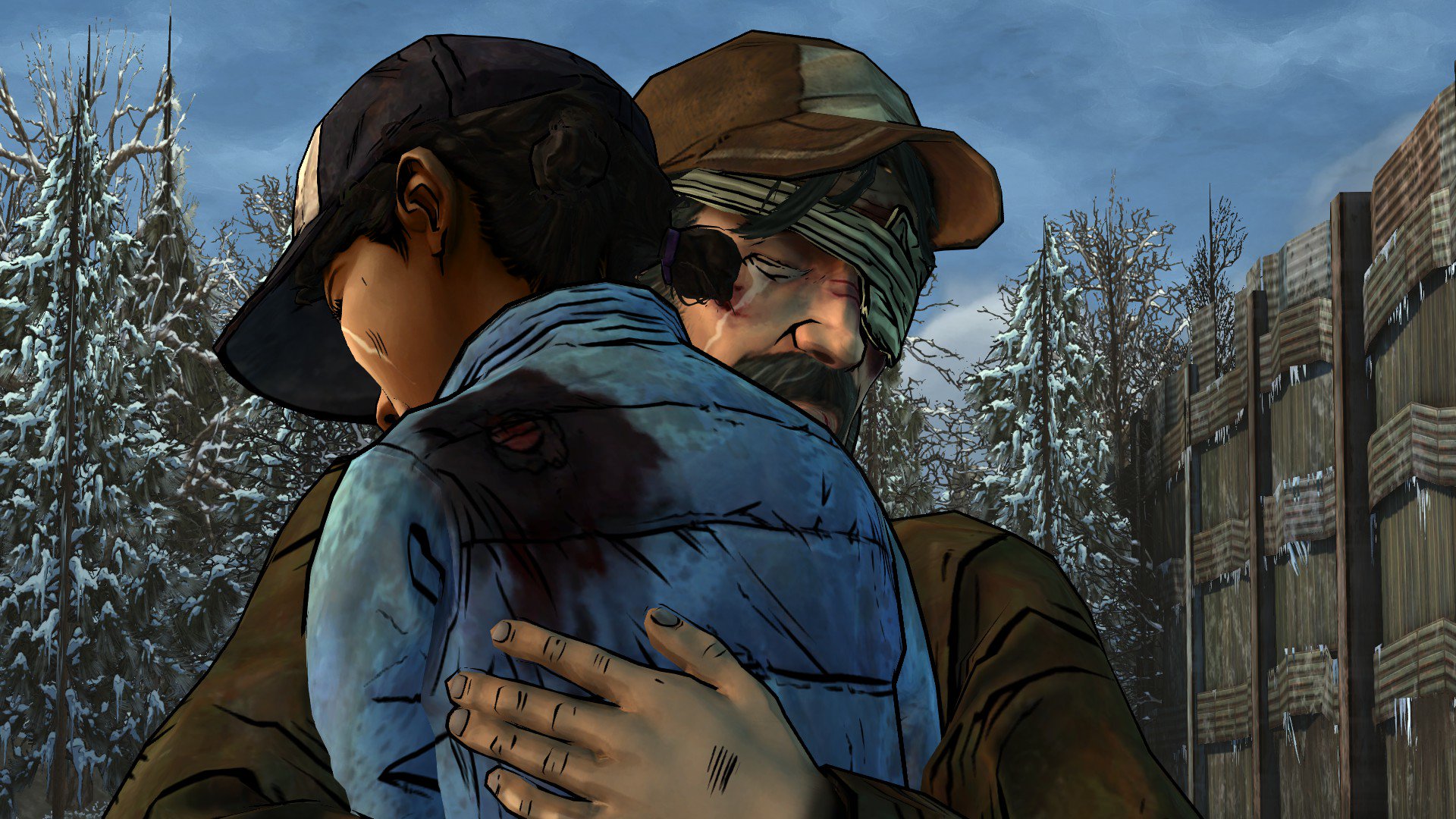 Kenny And Clem Hug - HD Wallpaper 