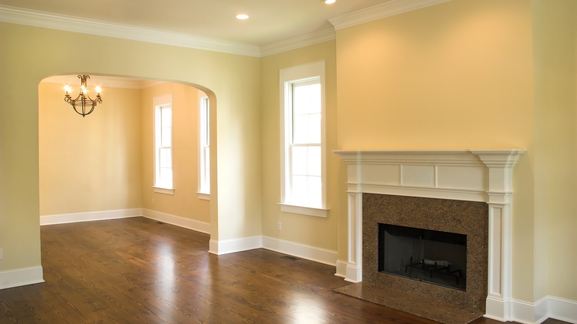 Wallpaper Design, Interior, Fireplace, Flat, Room, - Fondos De Interiores De Casas - HD Wallpaper 