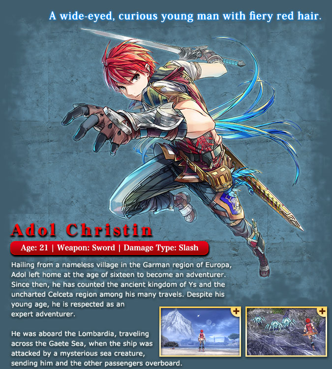 Ys Viii Lacrimosa Of Dana Personnage Secondaire - HD Wallpaper 