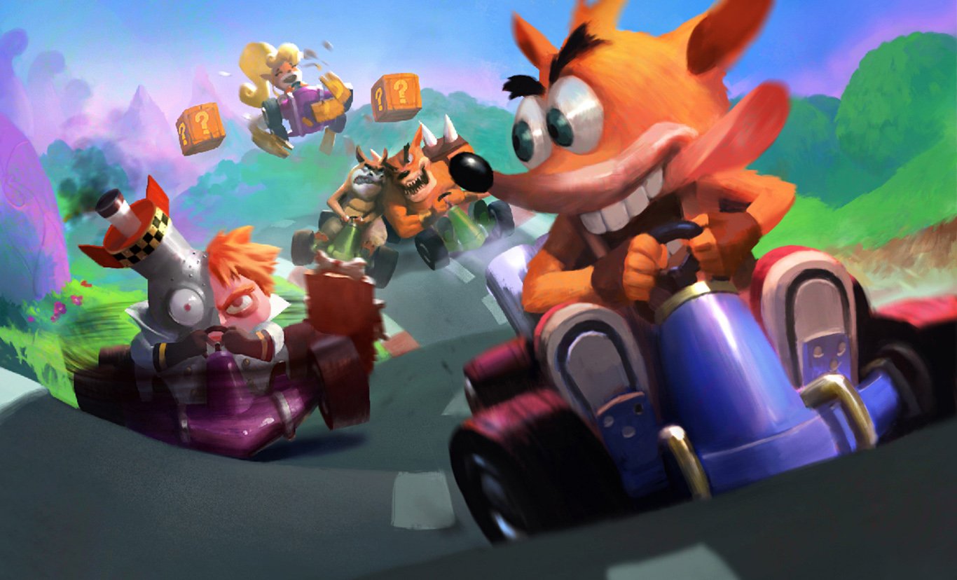 Crash Team Racing Artwork 1366x828 Wallpaper teahub.io
