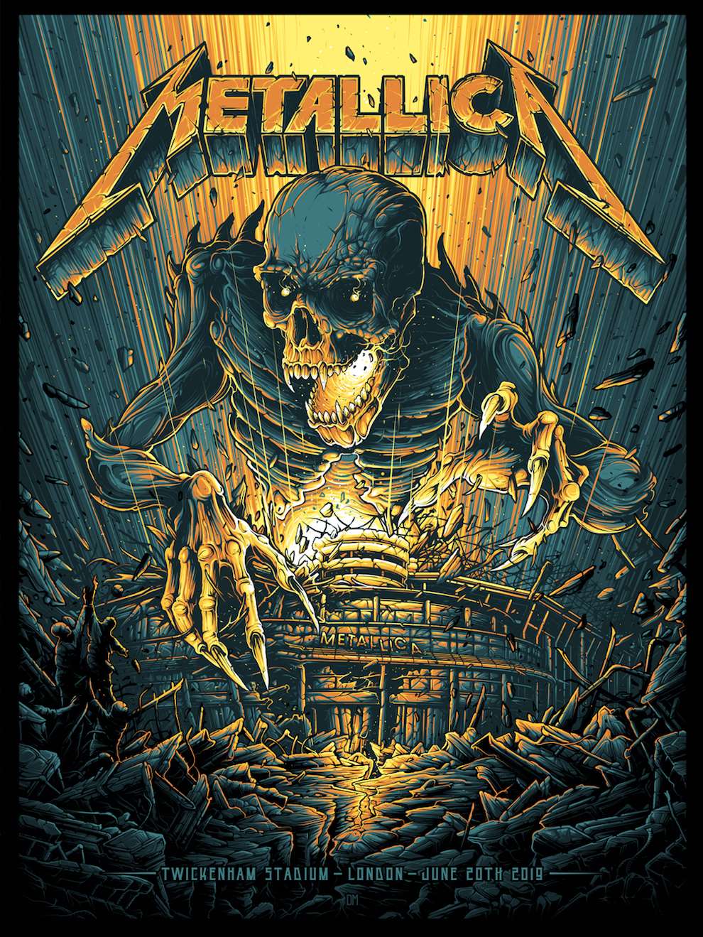 Dan Mumford, Detailed Digital Illustration Of A Skeleton - Dan Mumford Metallica - HD Wallpaper 