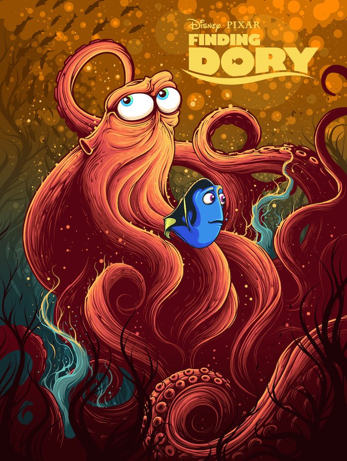 Tweet Picture - Dan Mumford Finding Dory - HD Wallpaper 