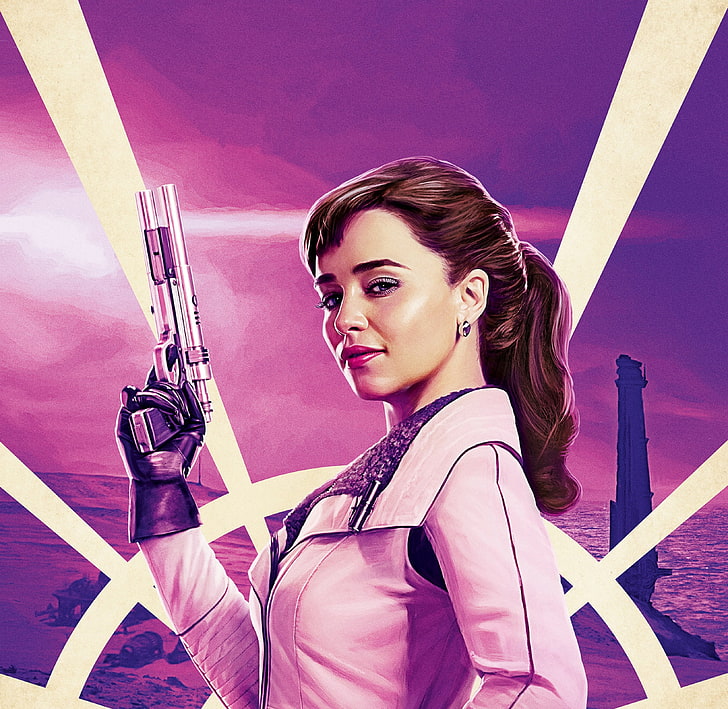 A Star Wars Story, Emilia Clarke, Hd Wallpaper - Star Wars Solo Qi Ra - HD Wallpaper 