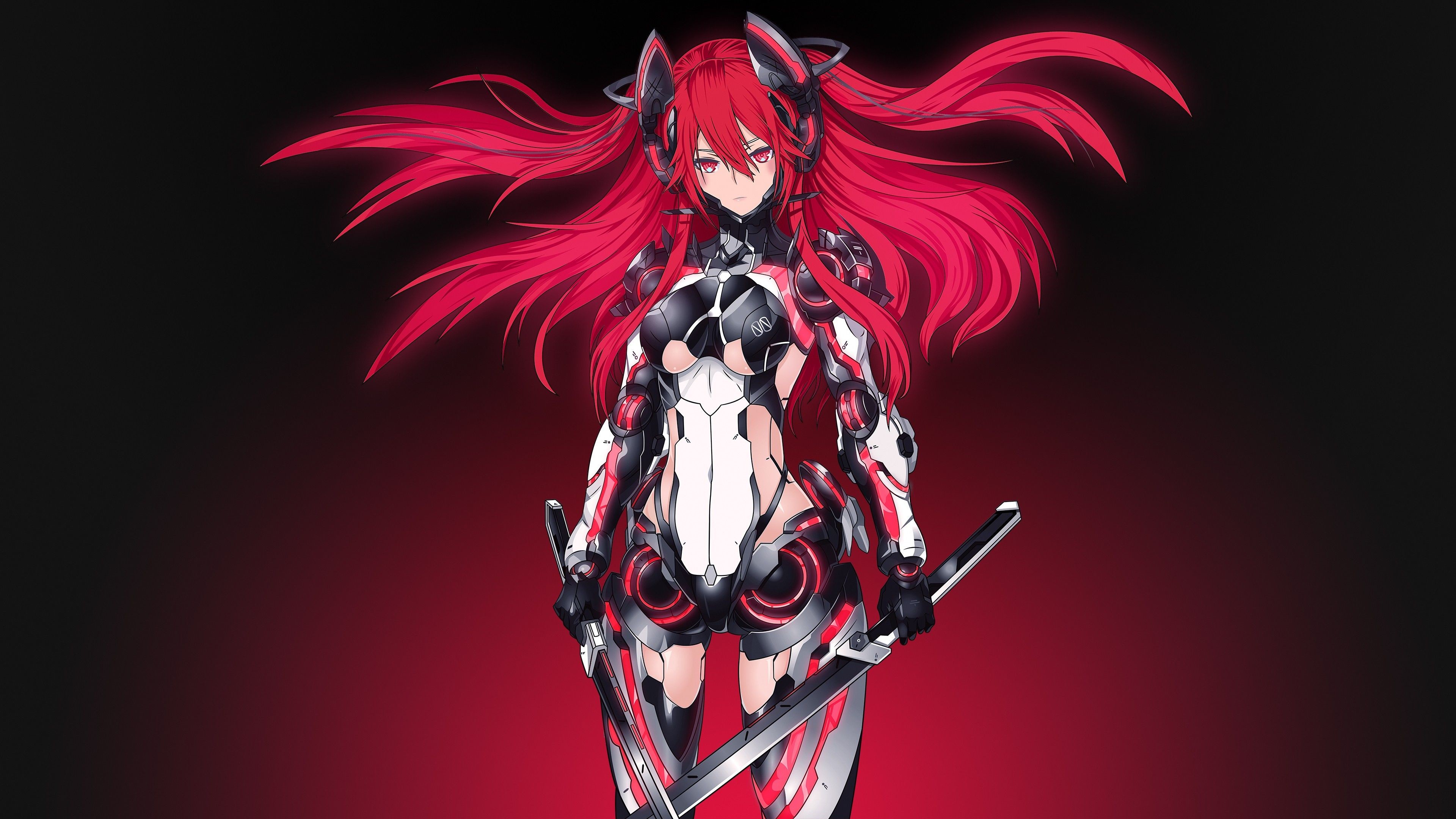 3840x2160, Redhead Anime Girl Assassin Redhead Anime - Anime Wallpaper 4k - HD Wallpaper 