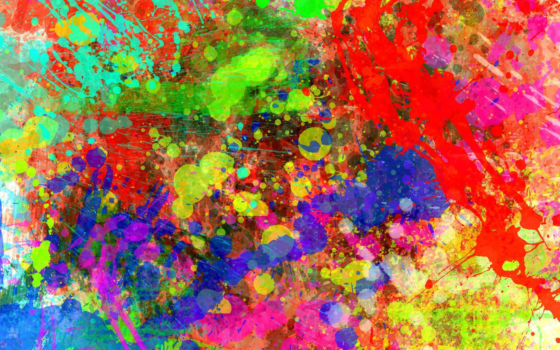 Paint Splatter Colorful Backgrounds - HD Wallpaper 