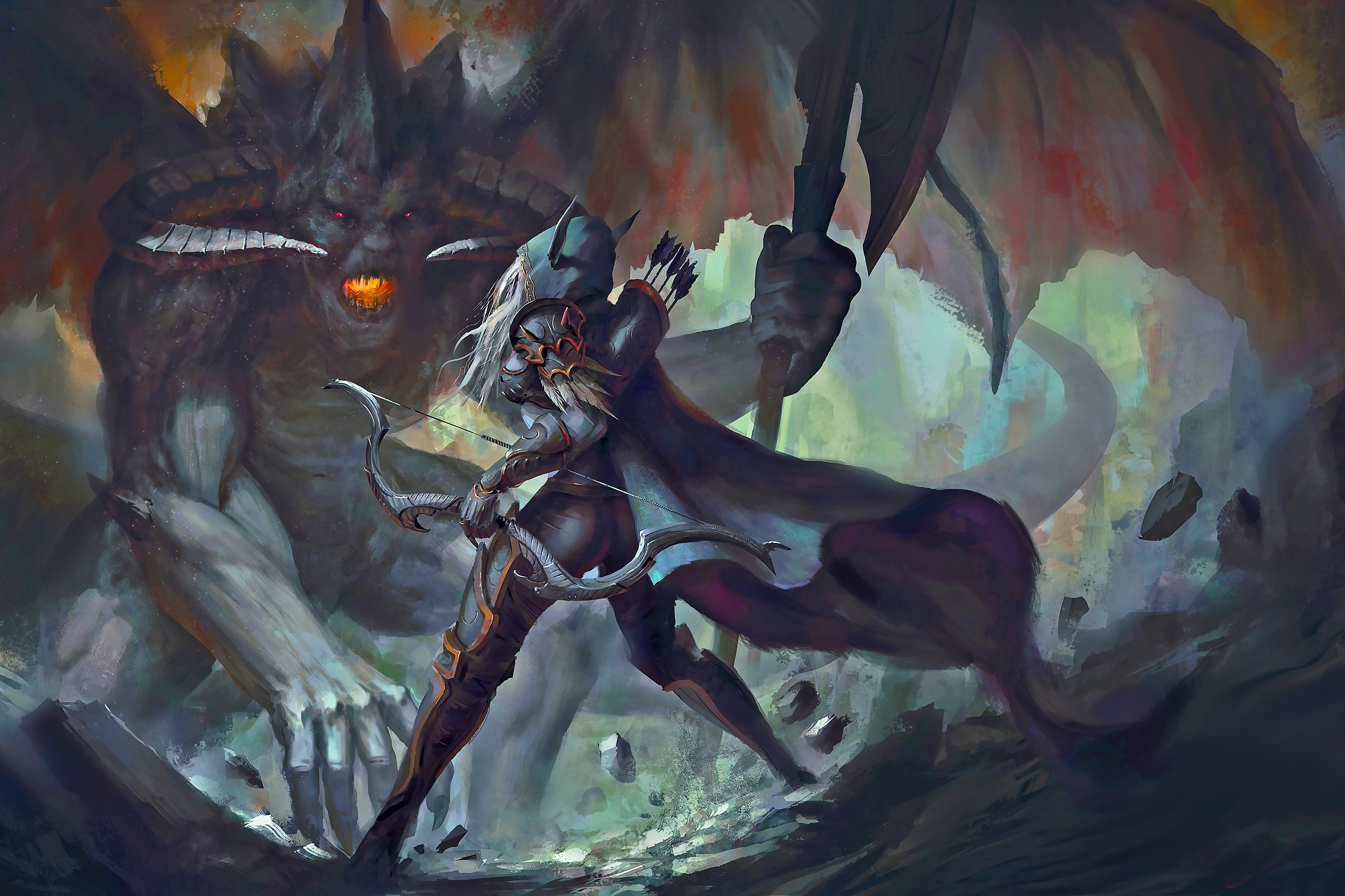 Wallpaper - Dark Fantasy Archer - HD Wallpaper 