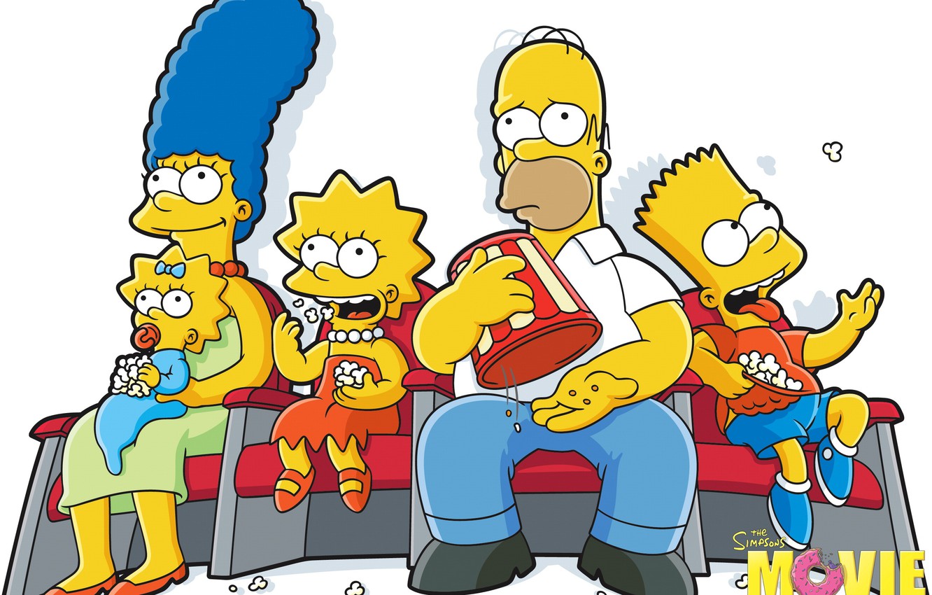 Photo Wallpaper Maggie, Simpsons, Homer, Lisa, Marge, - Simpson Hd - HD Wallpaper 