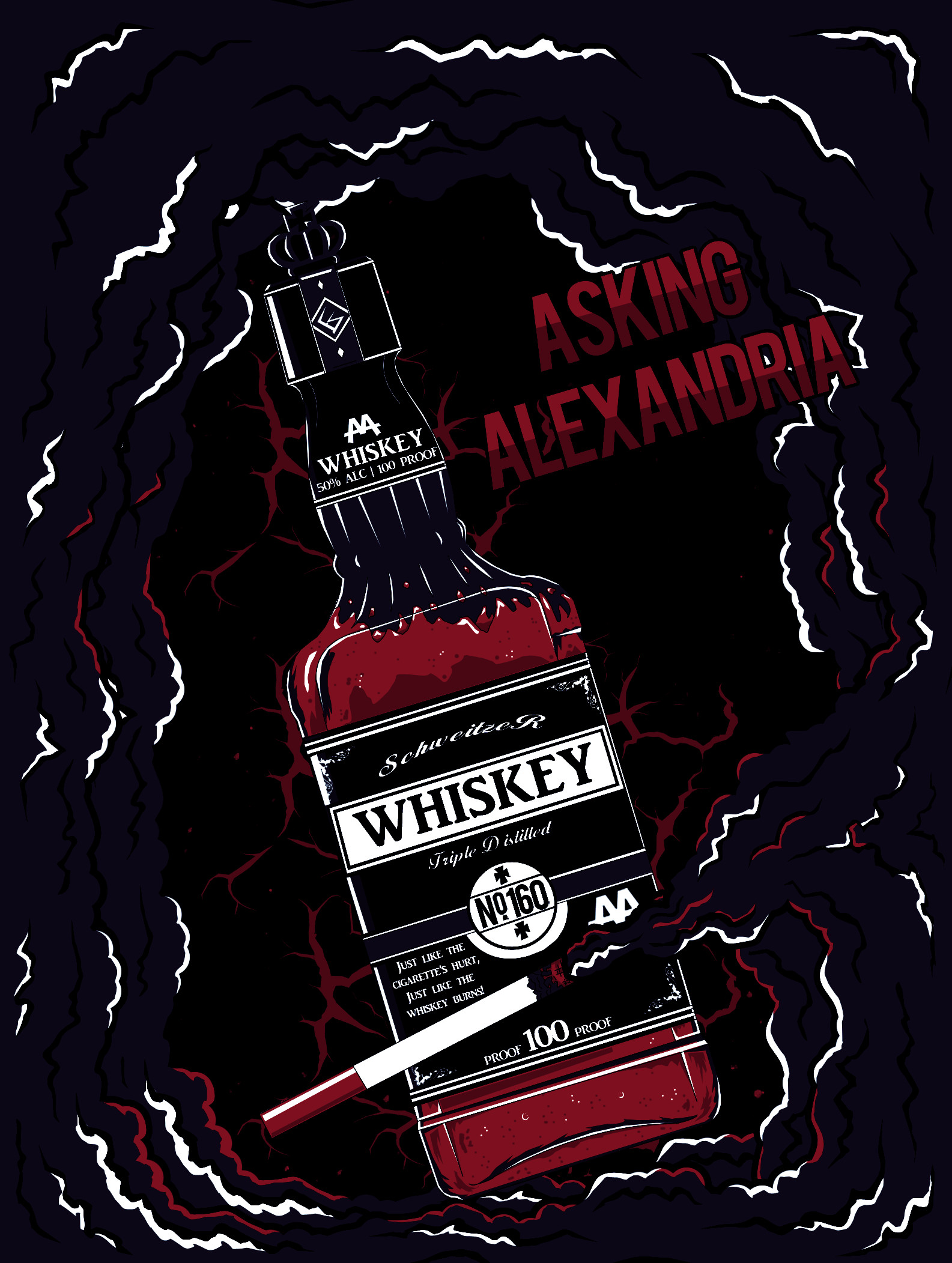 Asking Alexandria Reckless And Relentless Design By - Asking Alexandria Wallpaper Iphone - HD Wallpaper 