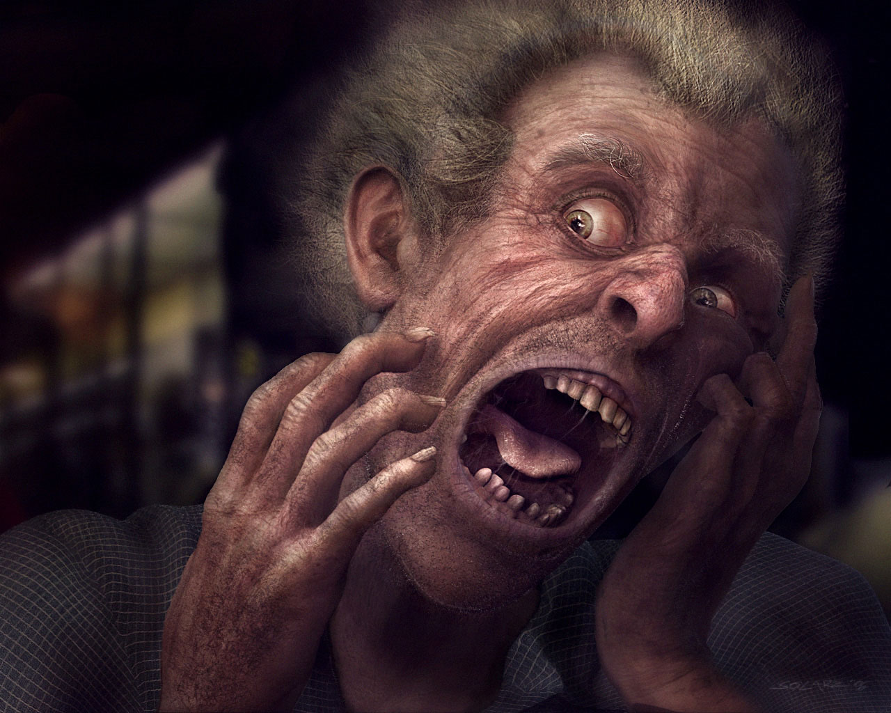 Horror Wallpapers - Scary Face Horror Face - HD Wallpaper 