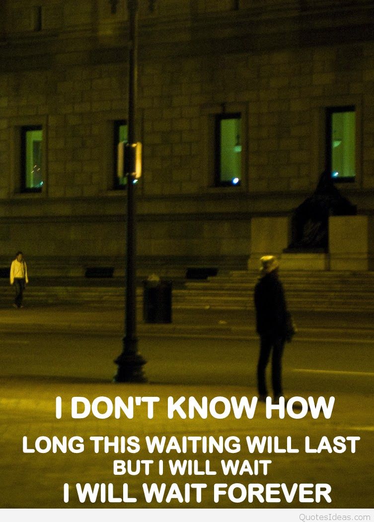 Waiting Girl Quotes Wallpaper Quote Pictures Alone - Night - HD Wallpaper 