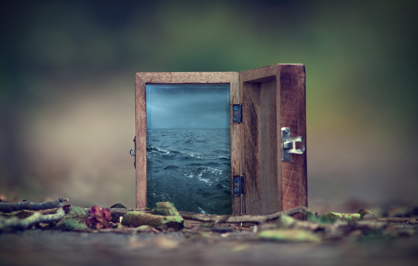 Photo Wallpaper Water, Bokeh, Box, Surreal - Surreal Digital Art 1080p - HD Wallpaper 