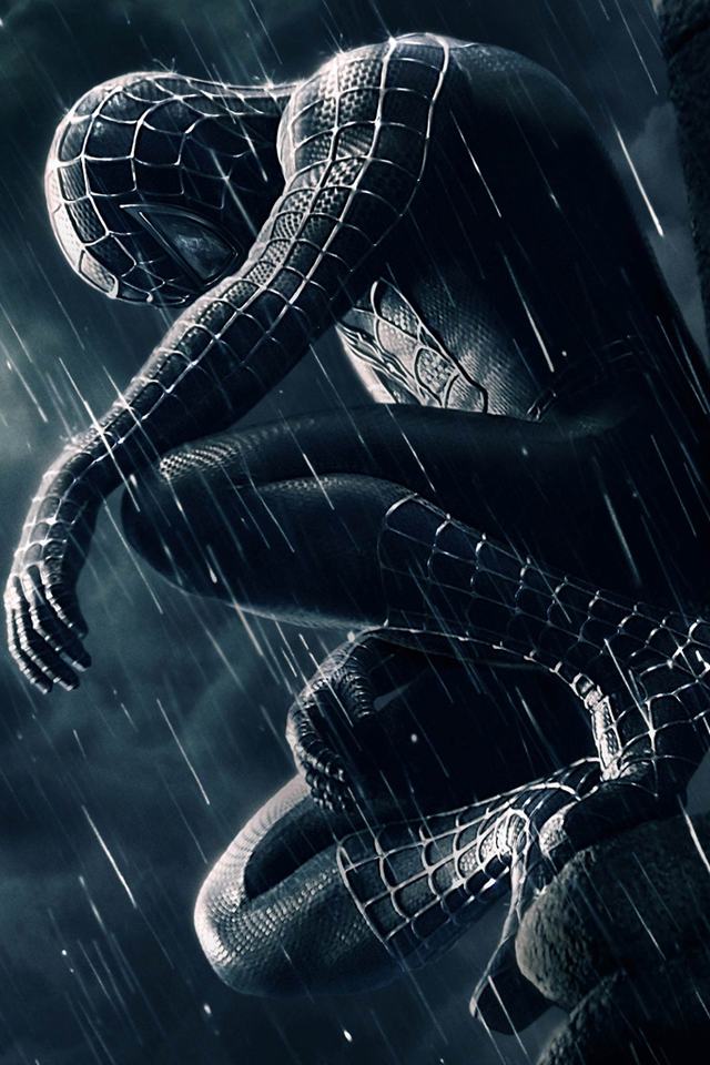 Spiderman Iphone 4s Wallpaper - Black Spiderman Wallpaper Iphone 6 - HD Wallpaper 