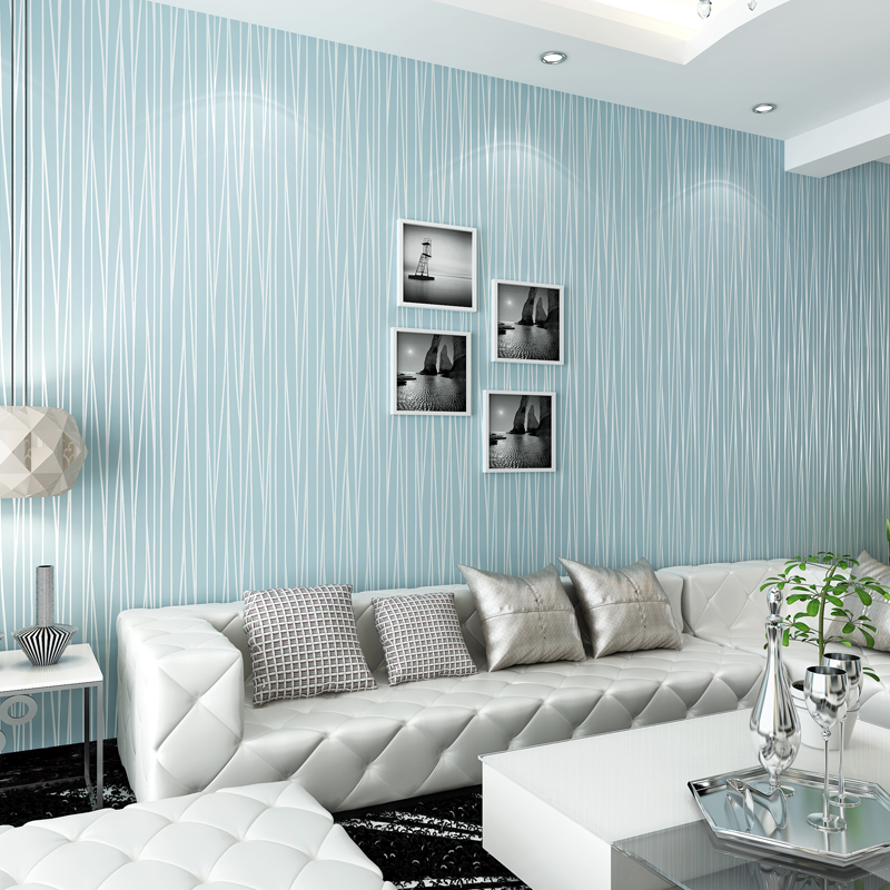 Motif Wallpaper Ruang Tamu-21l49r3 - Blue Living Room Wallpaper Uk - HD Wallpaper 