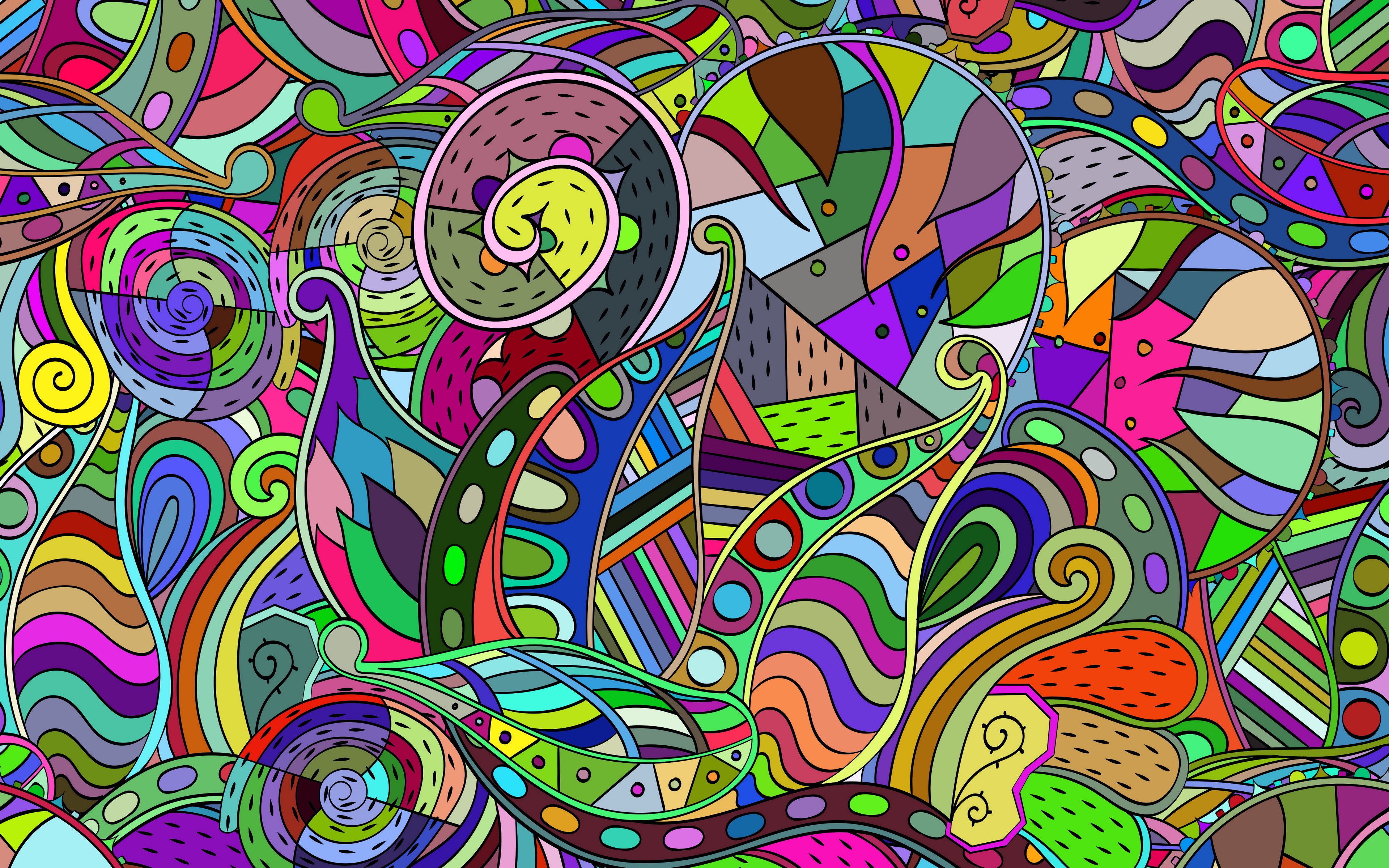 Wallpaper Doodles, Patterns, Colorful - Doodle Background Hd - HD Wallpaper 