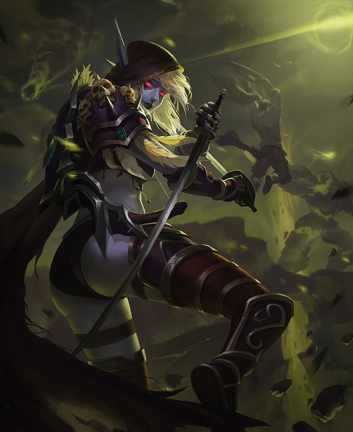 Female Assassin Wallpaper, Fantasy Art, World Of Warcraft, - Sylvanas Windrunner Wallpaper 4k - HD Wallpaper 