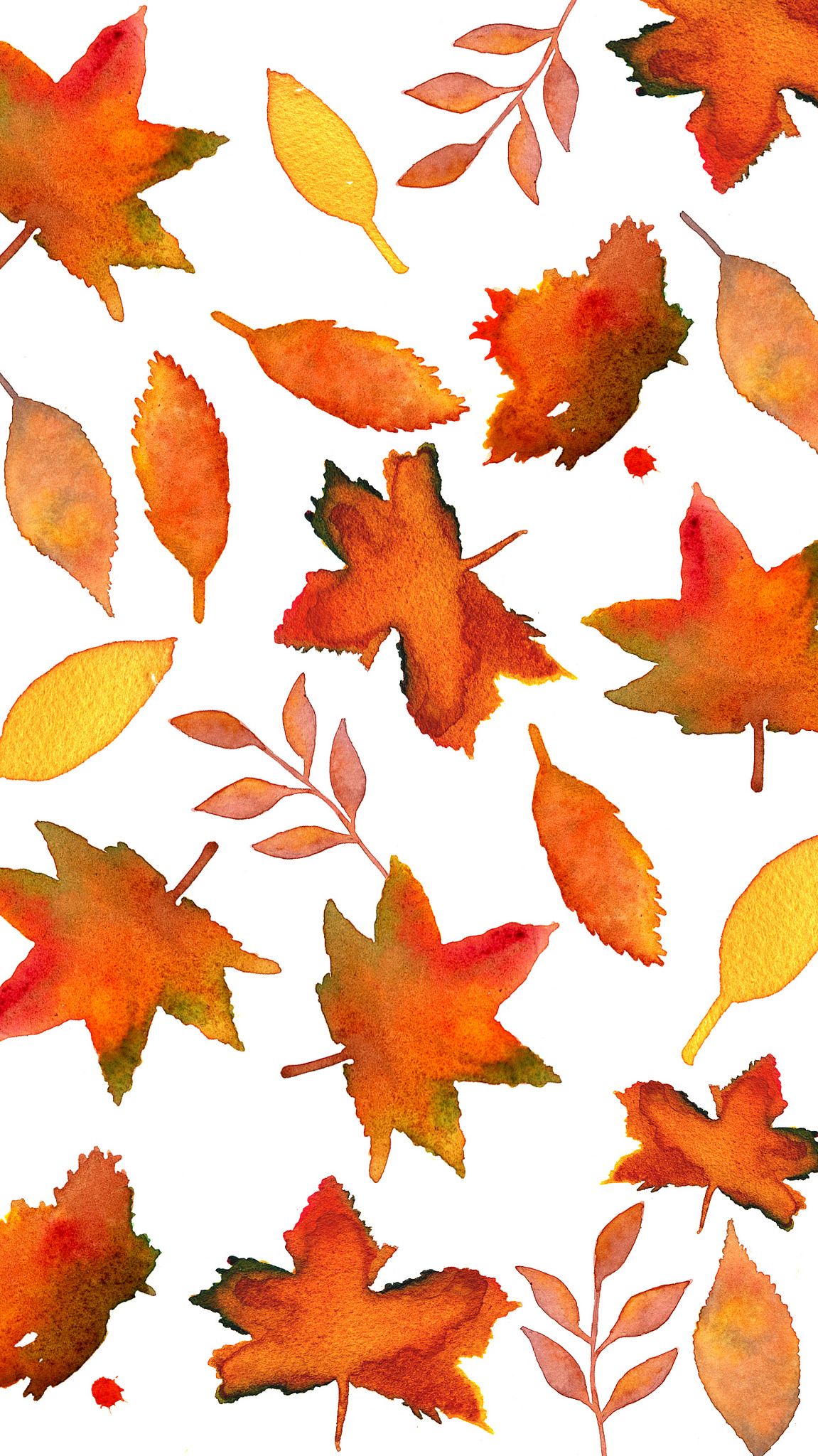 Fall Leaves Iphone Background - HD Wallpaper 
