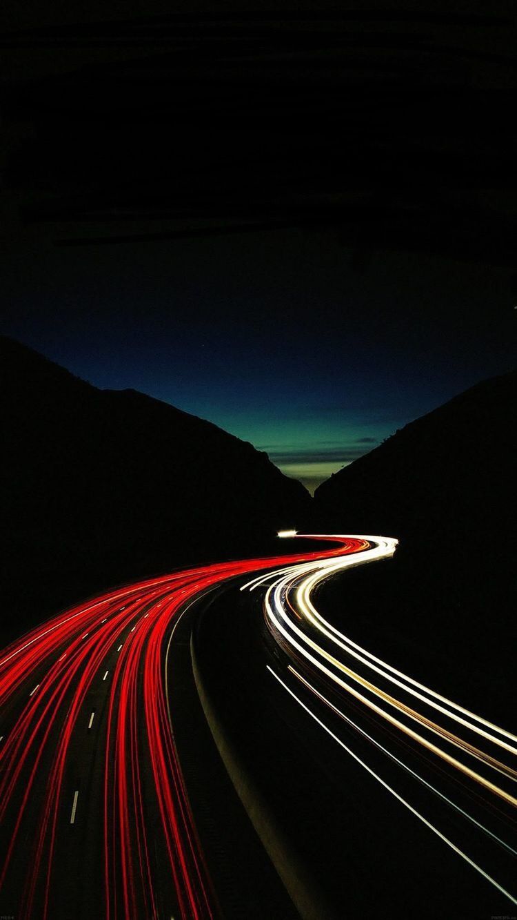 Highway Wallpaper Night - HD Wallpaper 