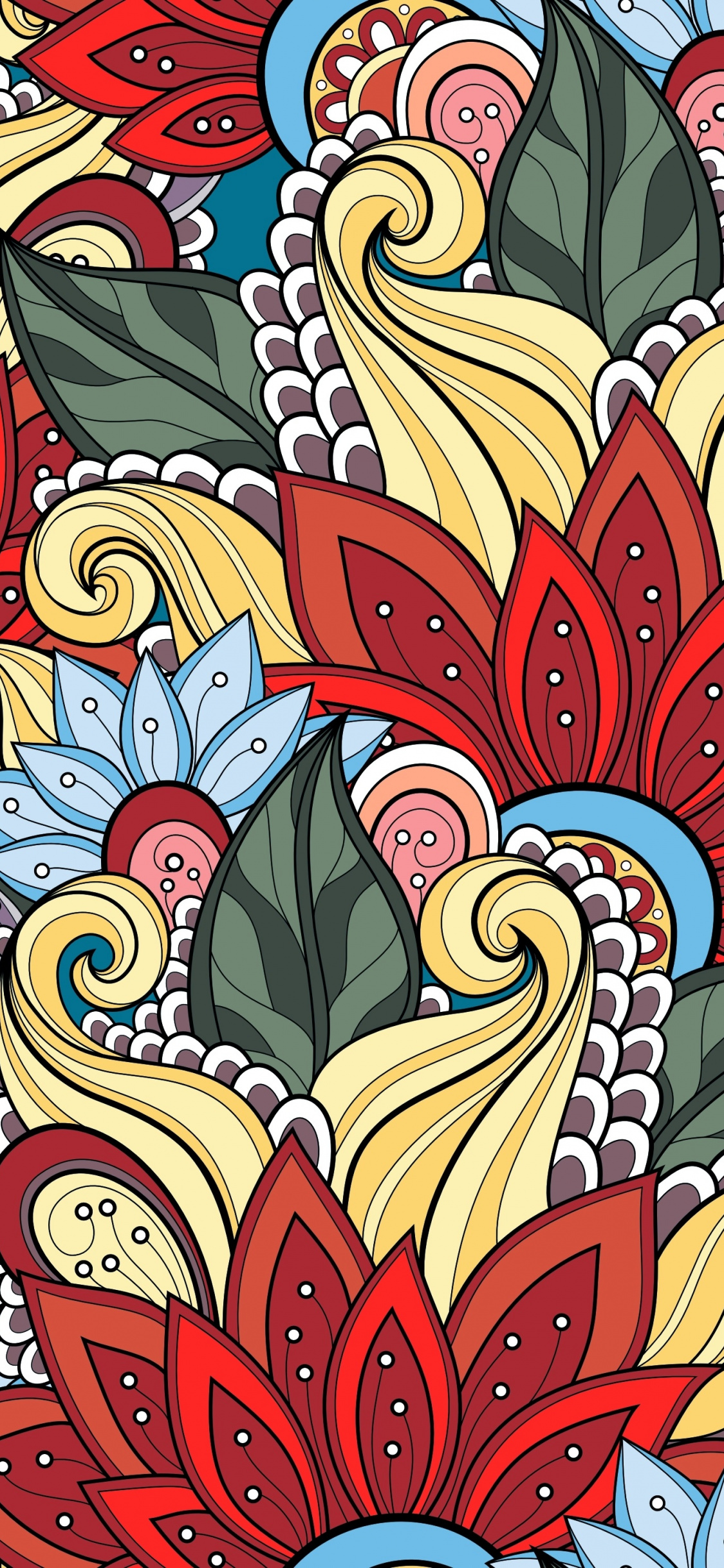 Flowers, Patterns, Doodles, Digital Art, Wallpaper - Full Hd Doodle Background - HD Wallpaper 