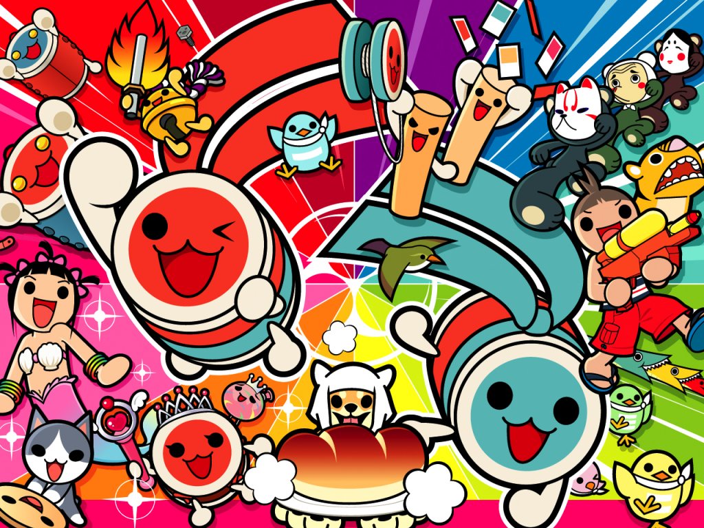 Cute Doodles Wallpaper - Taiko No Tatsujin Hd - HD Wallpaper 