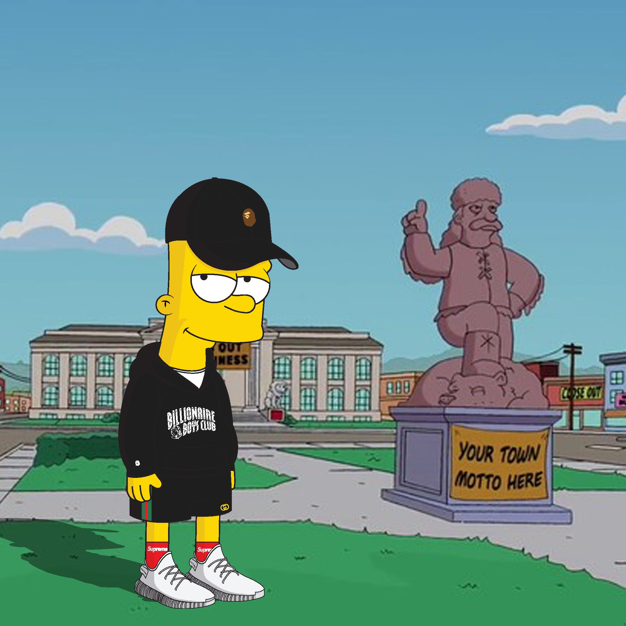 Supreme Bart Wallpaper - HD Wallpaper 